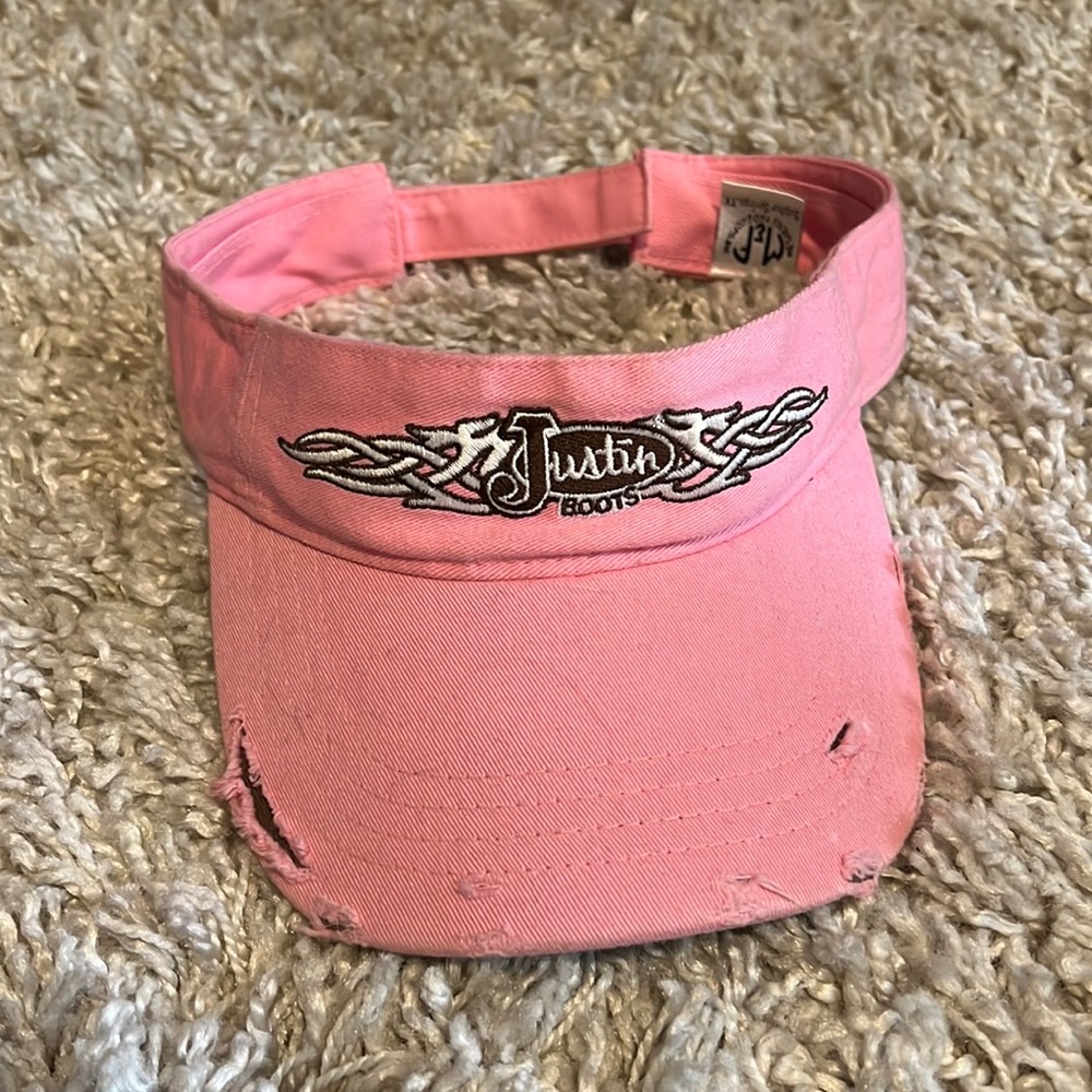 Pink Justin boots Barbie pink visor